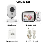 3.2 Inch Wireless Video Baby Monitor with Lullabies Auto Night Vision Two Way Intercom Temperature Monitoring Babysitter