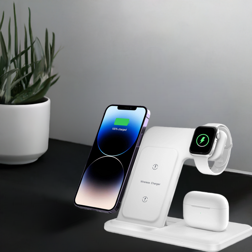 3-in-1 Wireless Charger Stand – 20W Fast Charging